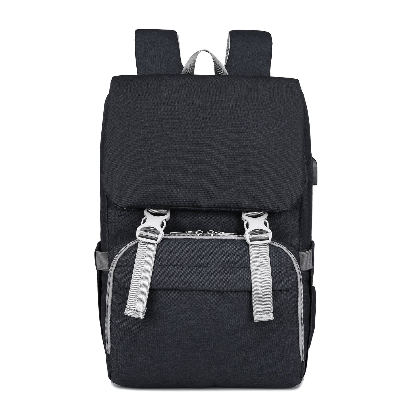 Double shoulder mommy bag multifunctional USB large capacity diaper bag