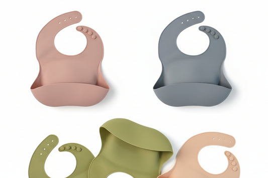Soft Waterproof Silicone Baby Bib with Food Catcher, Baby Silicone Bib