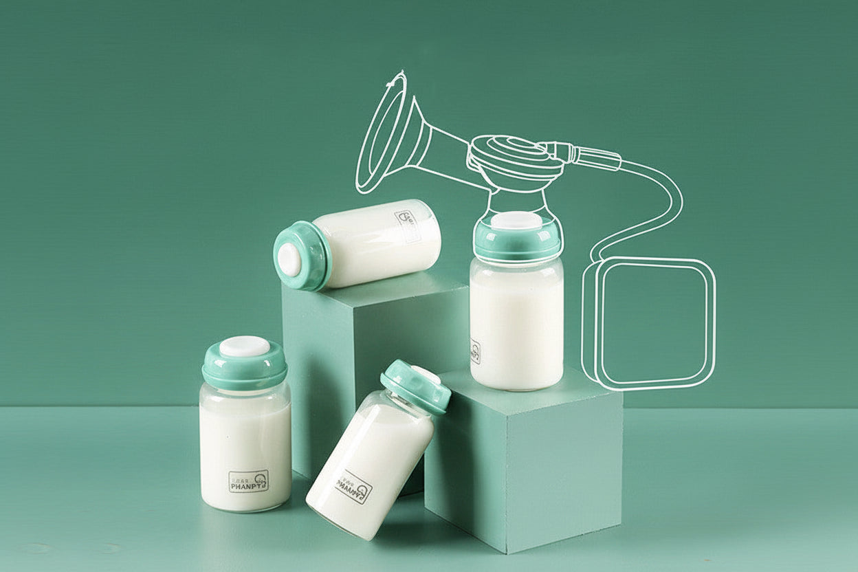 Breast Milk Storage Glass Bottle