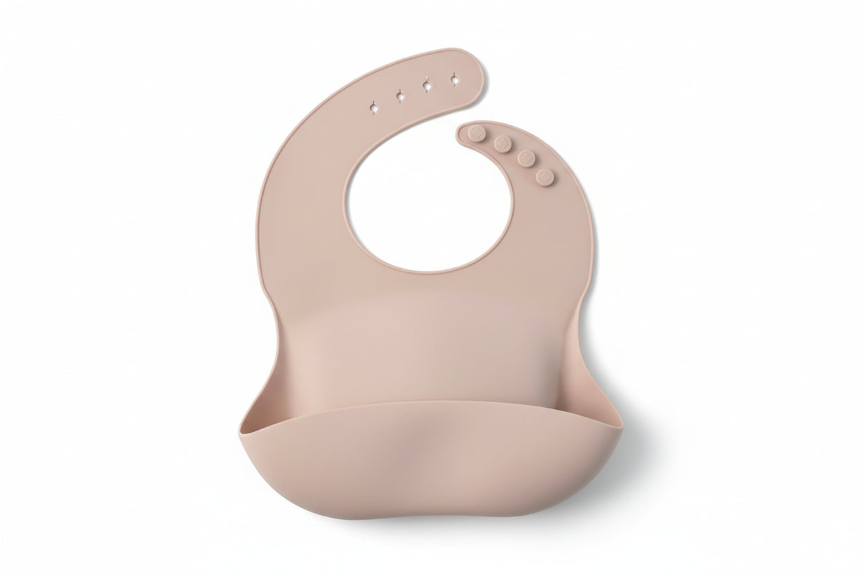 Soft Waterproof Silicone Baby Bib with Food Catcher, Baby Silicone Bib