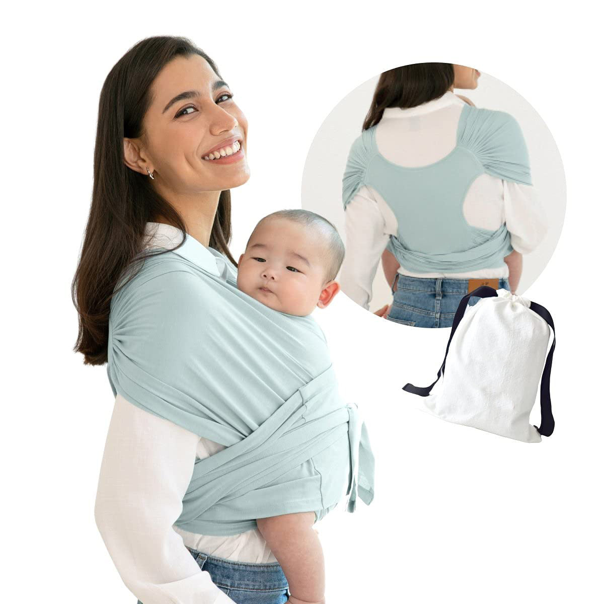 Keep your baby cool and close with our breathable summer cotton cross baby carrier, designed for all-day comfort in colors sky blue.