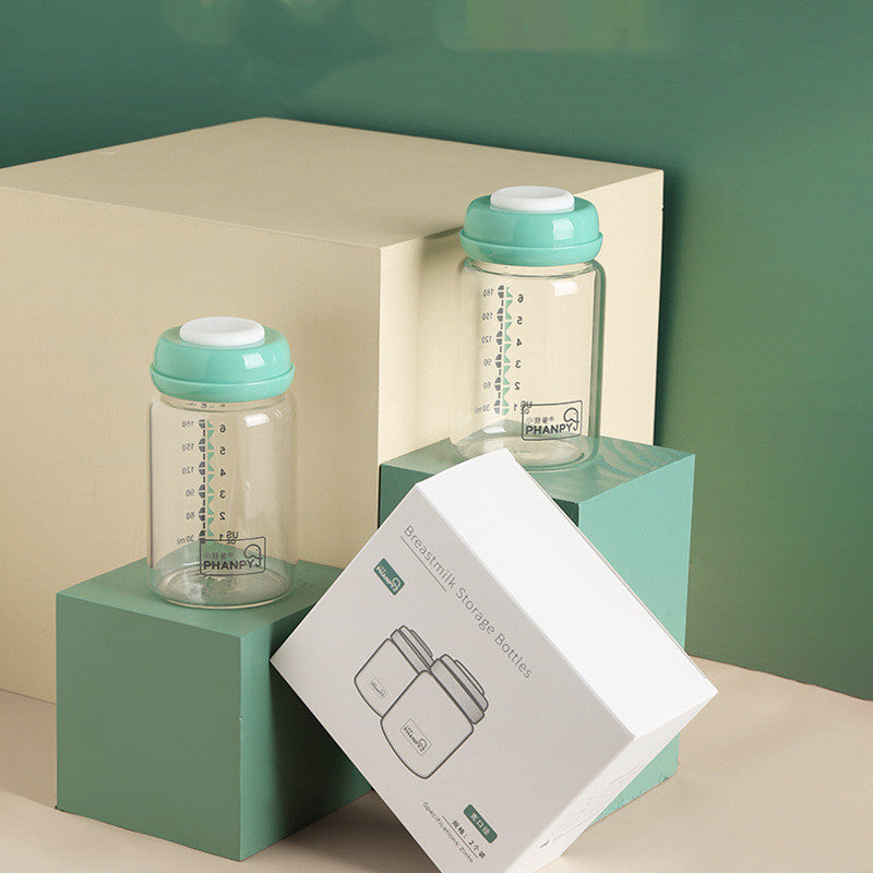 Breast Milk Storage Glass Bottle