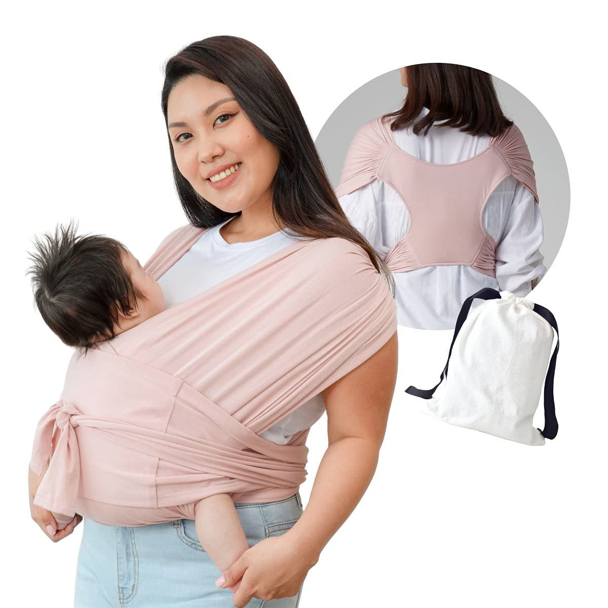 Keep your baby cool and close with our breathable summer cotton cross baby carrier, designed for all-day comfort in colors pink.
