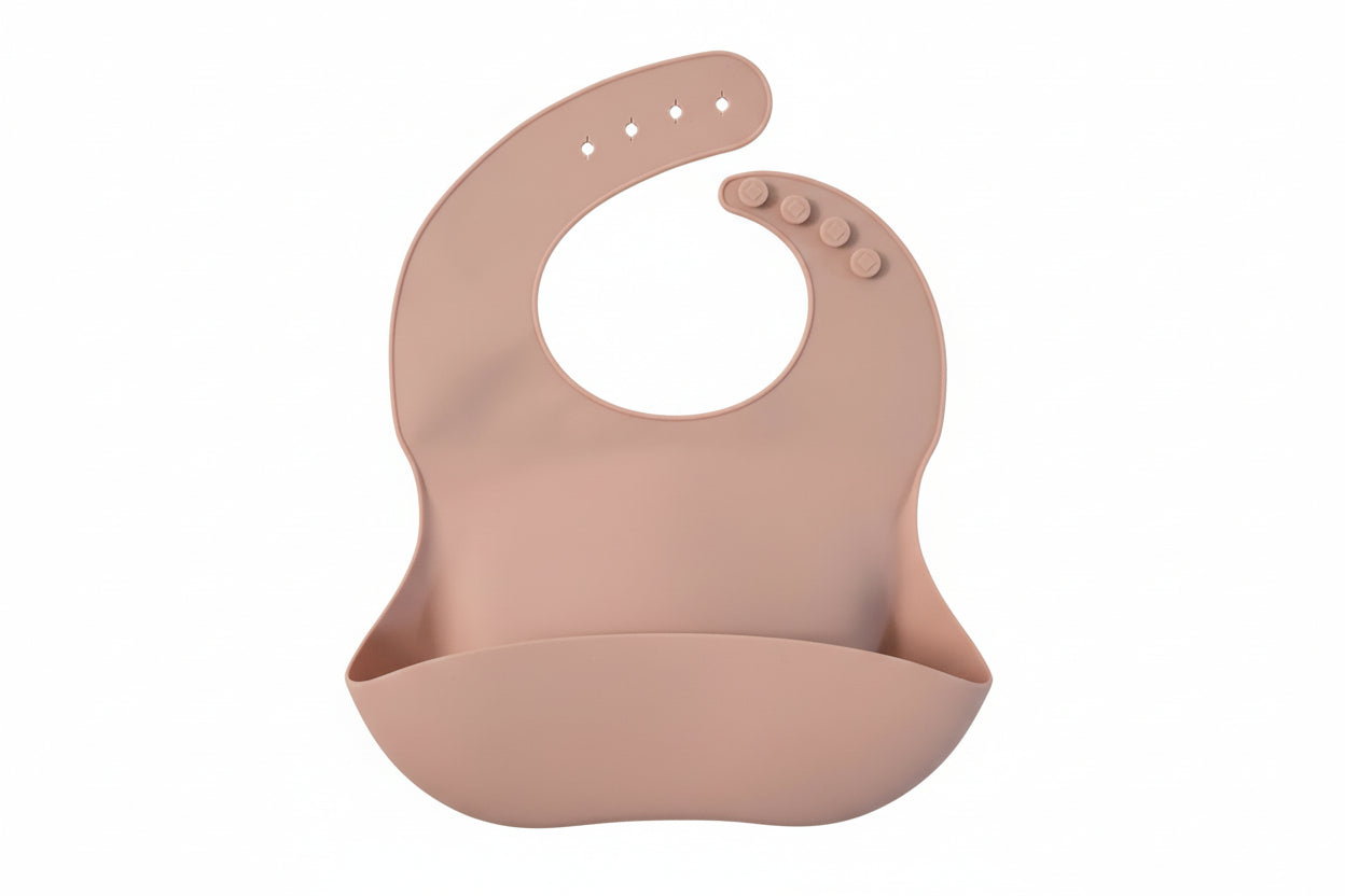 Soft Waterproof Silicone Baby Bib with Food Catcher, Baby Silicone Bib
