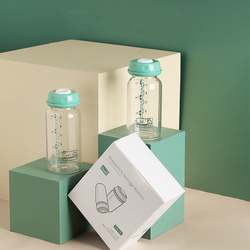 Breast Milk Storage Glass Bottle