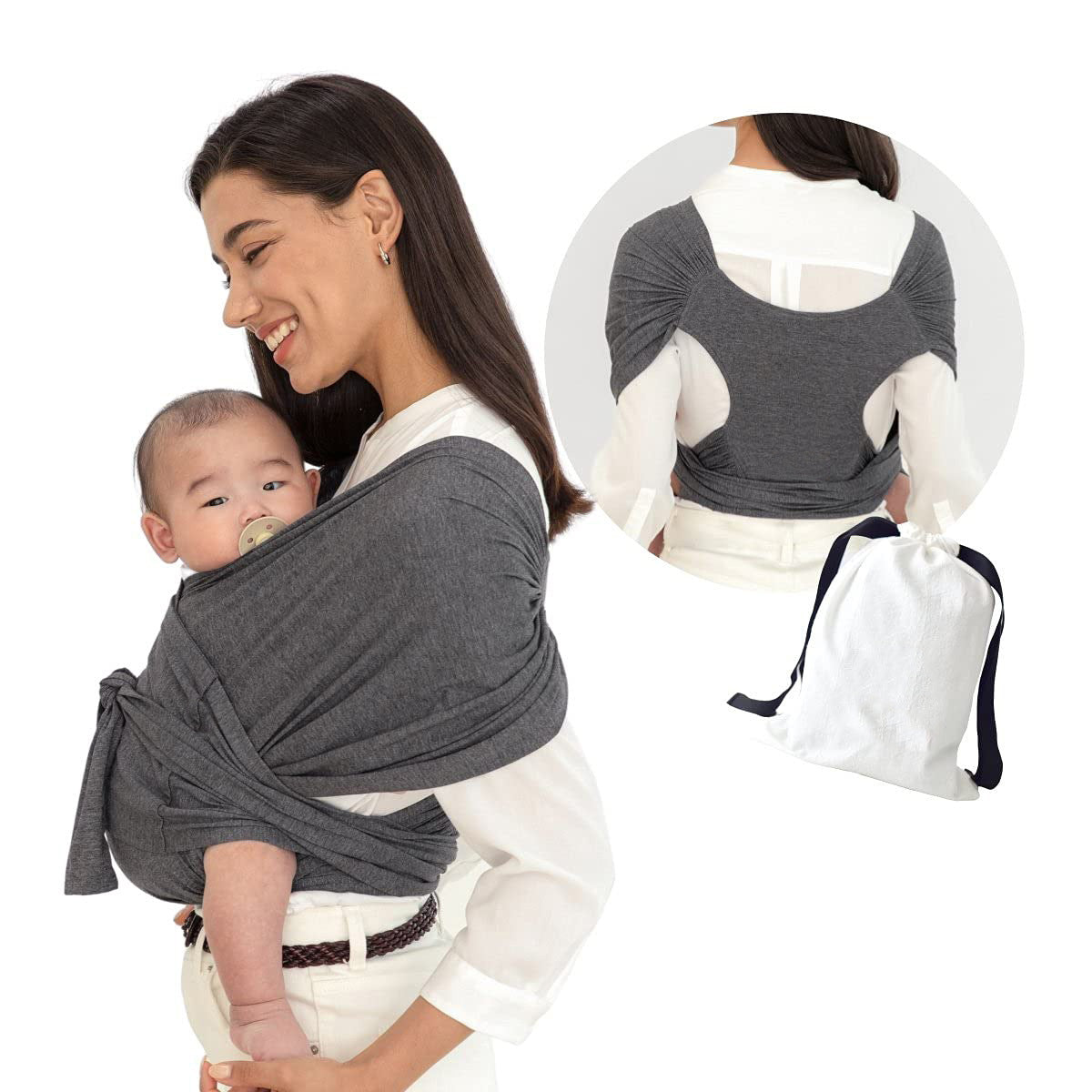 Keep your baby cool and close with our breathable summer cotton cross baby carrier, designed for all-day comfort in colors grey..